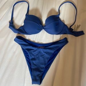 blue victoria’s secret swimsuit